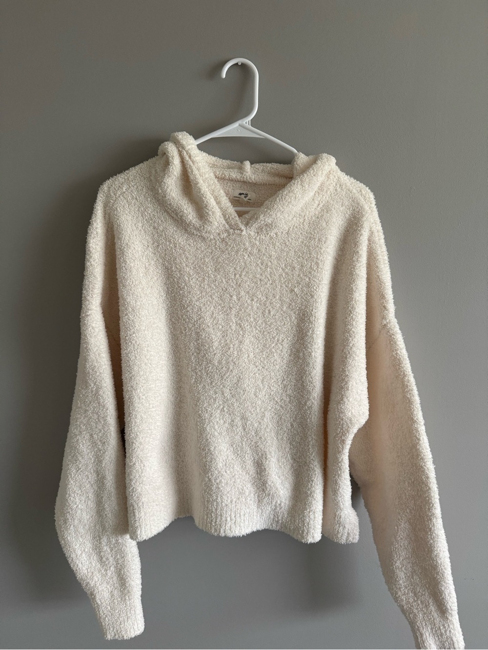 Aerie Cozy Cream Hooded Women's Sweater